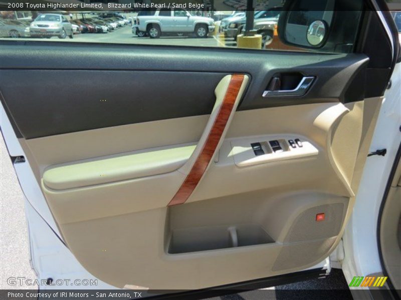 Blizzard White Pearl / Sand Beige 2008 Toyota Highlander Limited