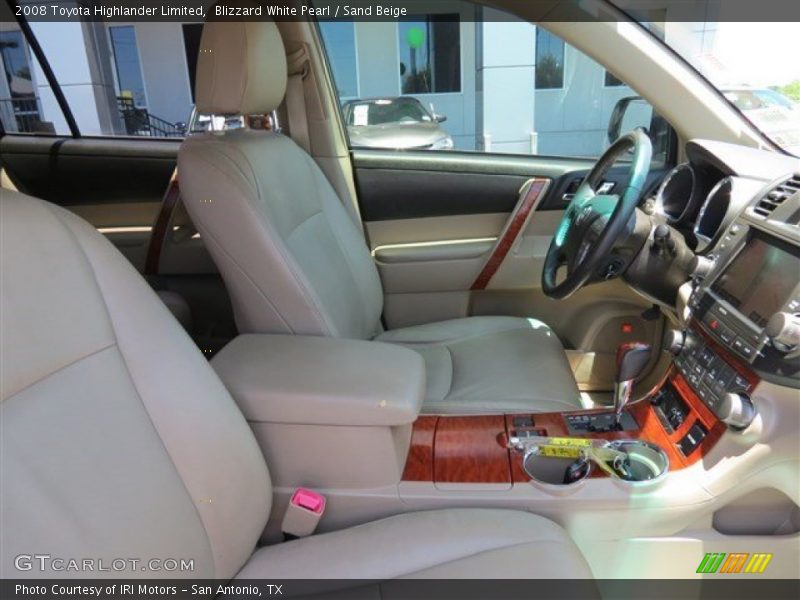Blizzard White Pearl / Sand Beige 2008 Toyota Highlander Limited