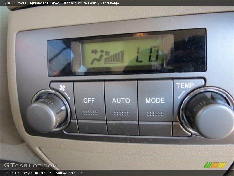 Blizzard White Pearl / Sand Beige 2008 Toyota Highlander Limited