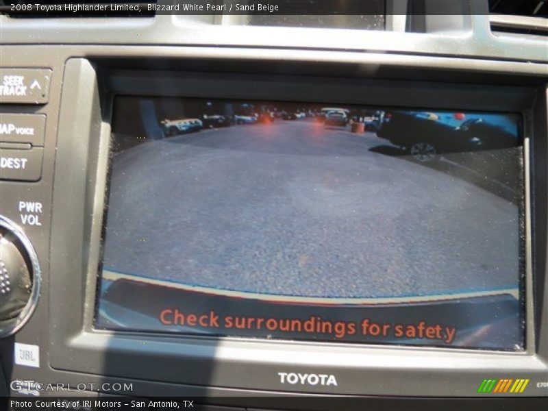 Blizzard White Pearl / Sand Beige 2008 Toyota Highlander Limited