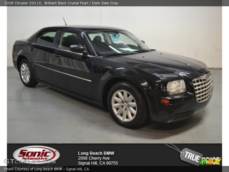 Brilliant Black Crystal Pearl / Dark Slate Gray 2008 Chrysler 300 LX