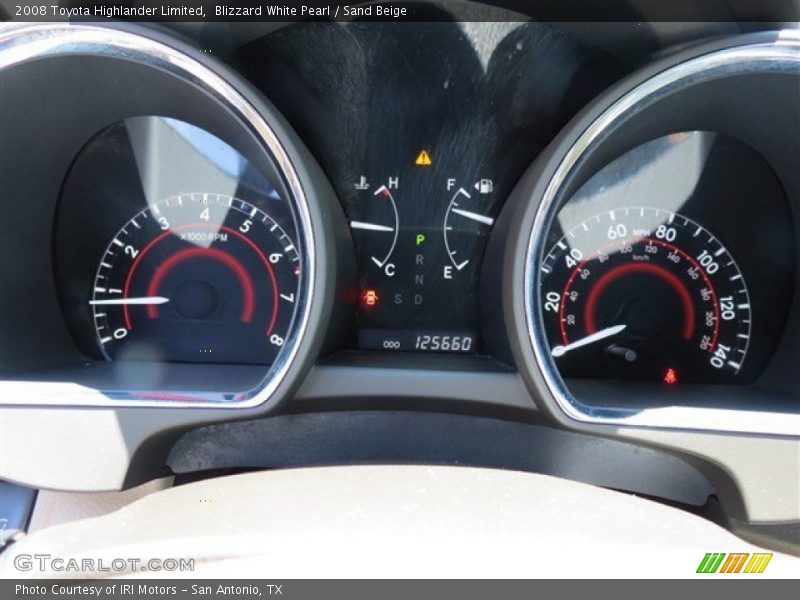 Blizzard White Pearl / Sand Beige 2008 Toyota Highlander Limited