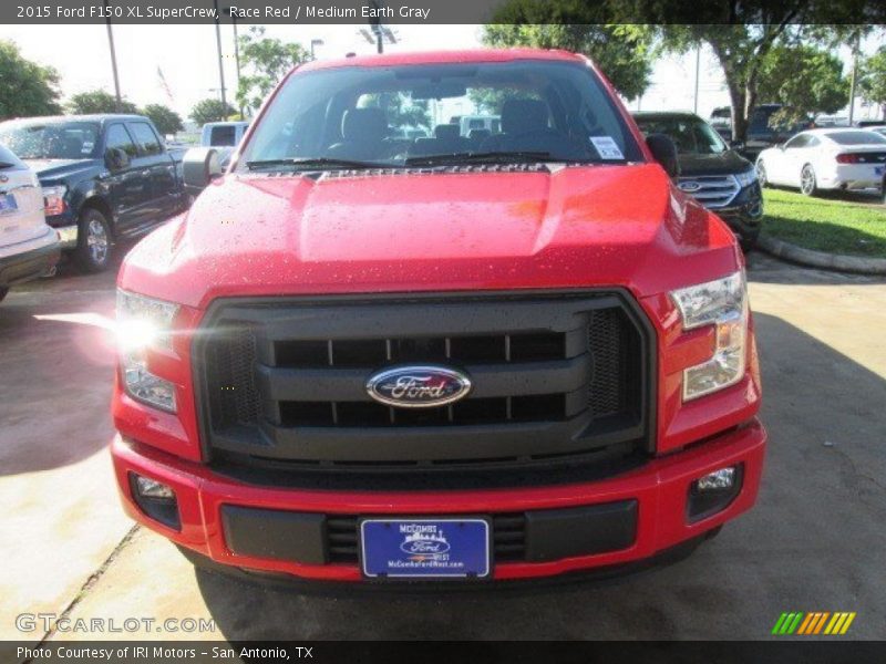 Race Red / Medium Earth Gray 2015 Ford F150 XL SuperCrew