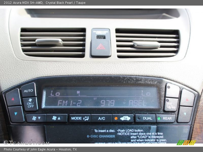 Crystal Black Pearl / Taupe 2012 Acura MDX SH-AWD