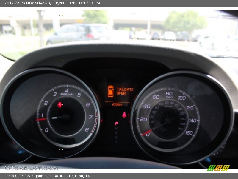Crystal Black Pearl / Taupe 2012 Acura MDX SH-AWD