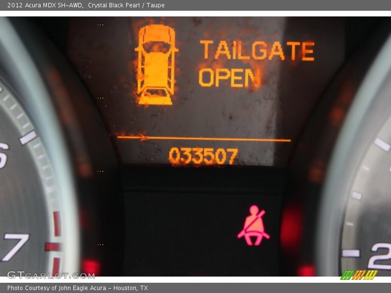 Crystal Black Pearl / Taupe 2012 Acura MDX SH-AWD