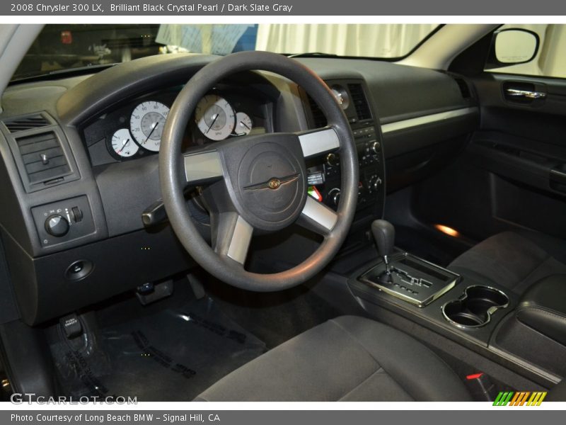 Brilliant Black Crystal Pearl / Dark Slate Gray 2008 Chrysler 300 LX