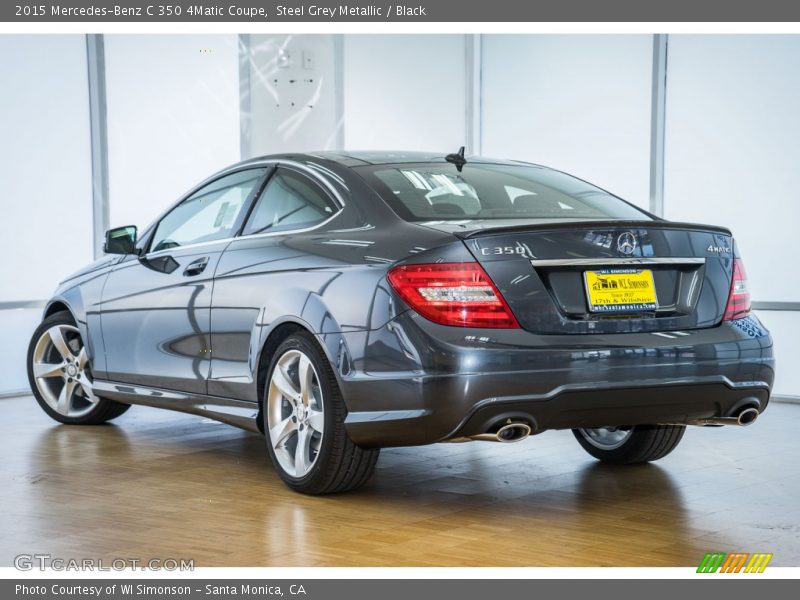 Steel Grey Metallic / Black 2015 Mercedes-Benz C 350 4Matic Coupe