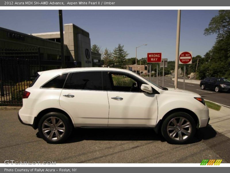 Aspen White Pearl II / Umber 2012 Acura MDX SH-AWD Advance