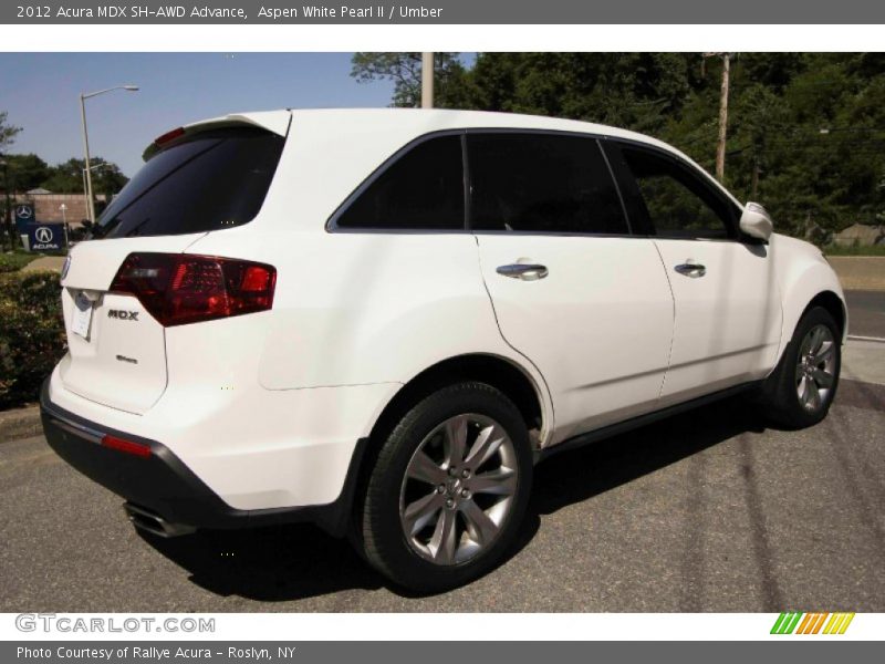 Aspen White Pearl II / Umber 2012 Acura MDX SH-AWD Advance