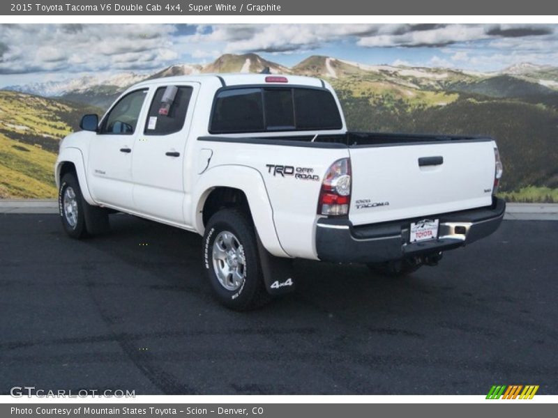 Super White / Graphite 2015 Toyota Tacoma V6 Double Cab 4x4