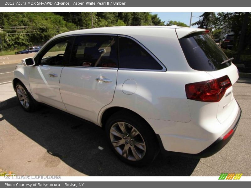 Aspen White Pearl II / Umber 2012 Acura MDX SH-AWD Advance
