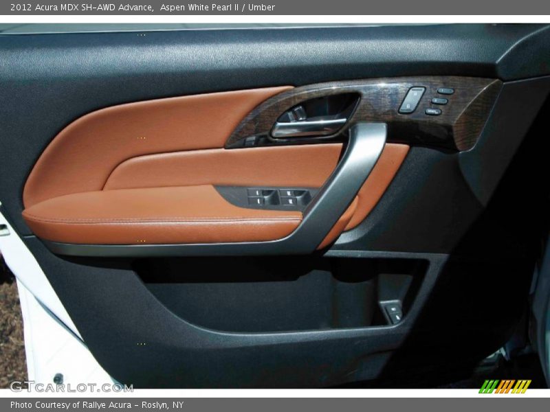 Aspen White Pearl II / Umber 2012 Acura MDX SH-AWD Advance