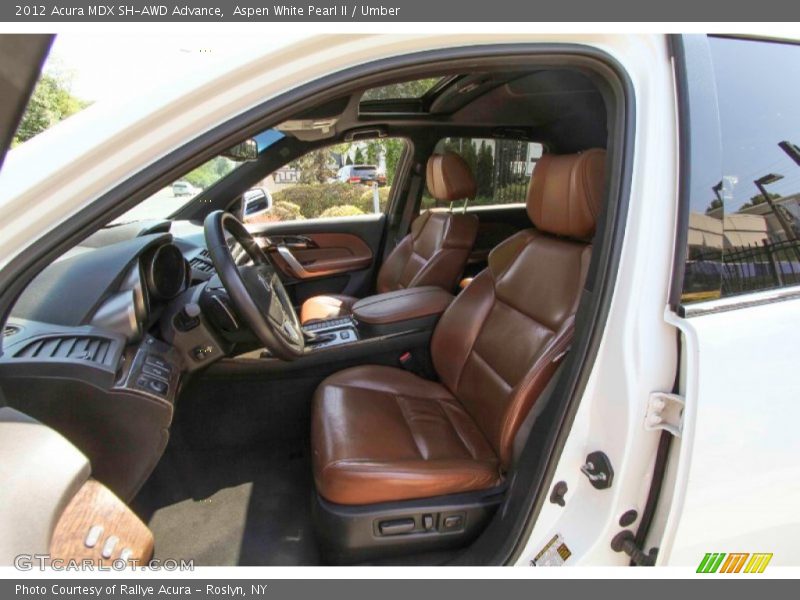 Aspen White Pearl II / Umber 2012 Acura MDX SH-AWD Advance