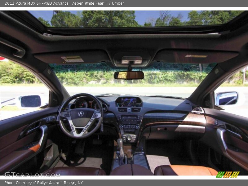 Aspen White Pearl II / Umber 2012 Acura MDX SH-AWD Advance