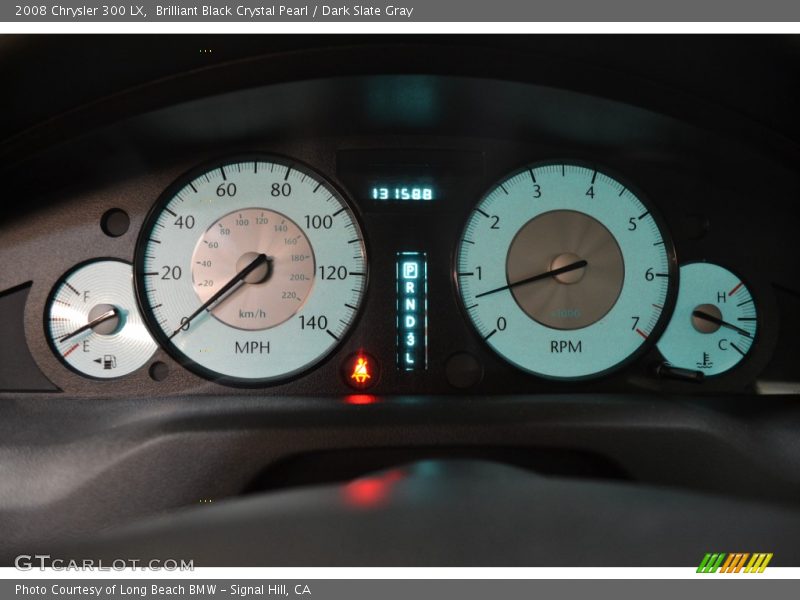 Brilliant Black Crystal Pearl / Dark Slate Gray 2008 Chrysler 300 LX