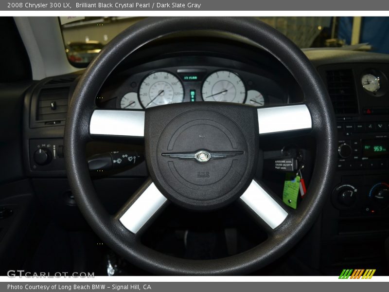 Brilliant Black Crystal Pearl / Dark Slate Gray 2008 Chrysler 300 LX