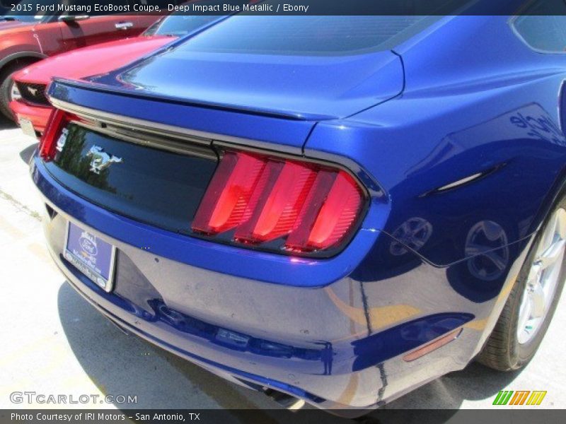 Deep Impact Blue Metallic / Ebony 2015 Ford Mustang EcoBoost Coupe