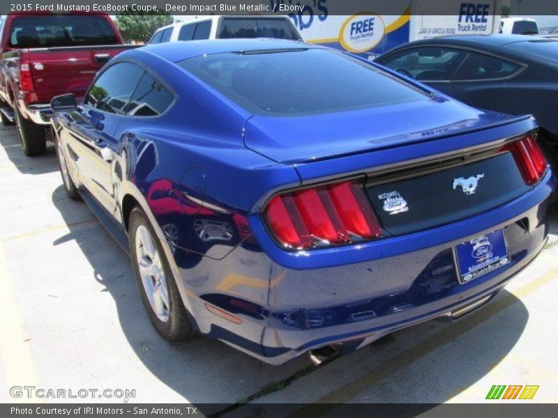 Deep Impact Blue Metallic / Ebony 2015 Ford Mustang EcoBoost Coupe