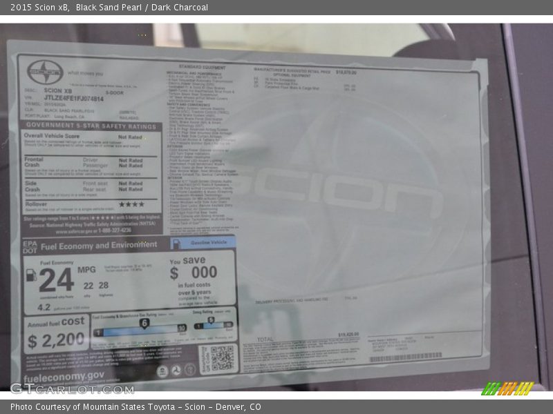 Black Sand Pearl / Dark Charcoal 2015 Scion xB