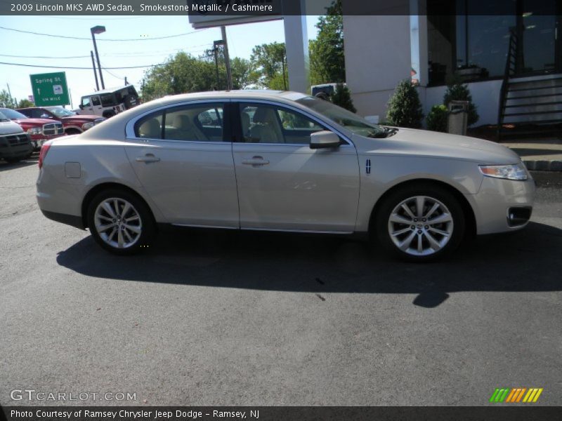 Smokestone Metallic / Cashmere 2009 Lincoln MKS AWD Sedan