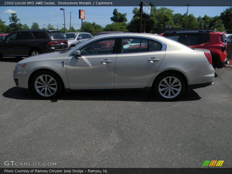 Smokestone Metallic / Cashmere 2009 Lincoln MKS AWD Sedan