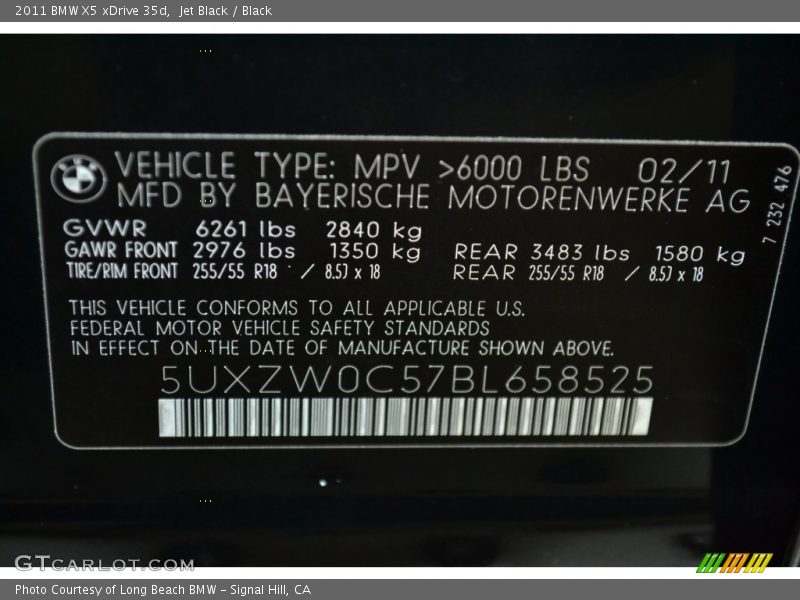 Jet Black / Black 2011 BMW X5 xDrive 35d