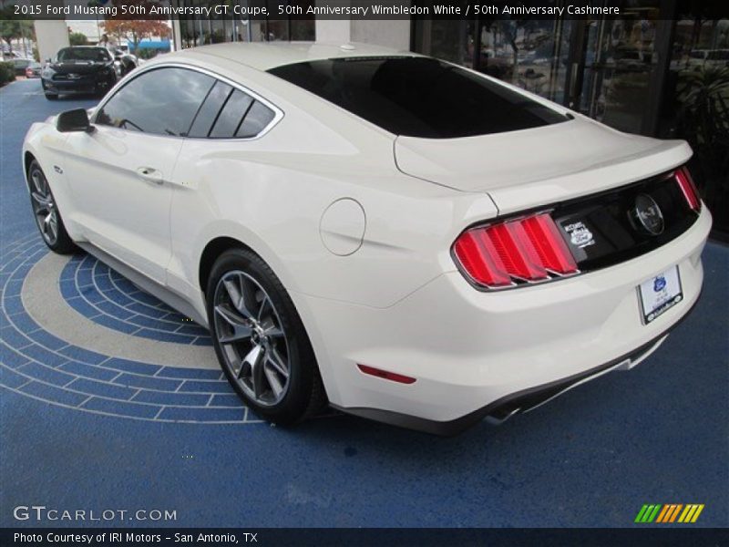 50th Anniversary Wimbledon White / 50th Anniversary Cashmere 2015 Ford Mustang 50th Anniversary GT Coupe