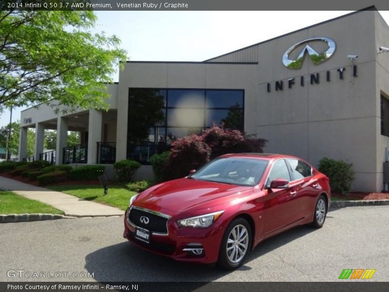 Venetian Ruby / Graphite 2014 Infiniti Q 50 3.7 AWD Premium