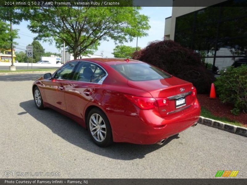 Venetian Ruby / Graphite 2014 Infiniti Q 50 3.7 AWD Premium