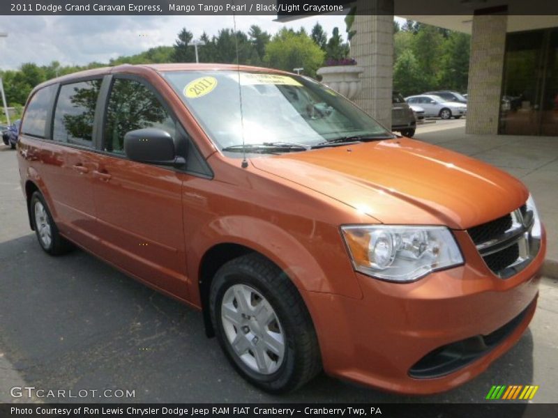 Mango Tango Pearl / Black/Light Graystone 2011 Dodge Grand Caravan Express