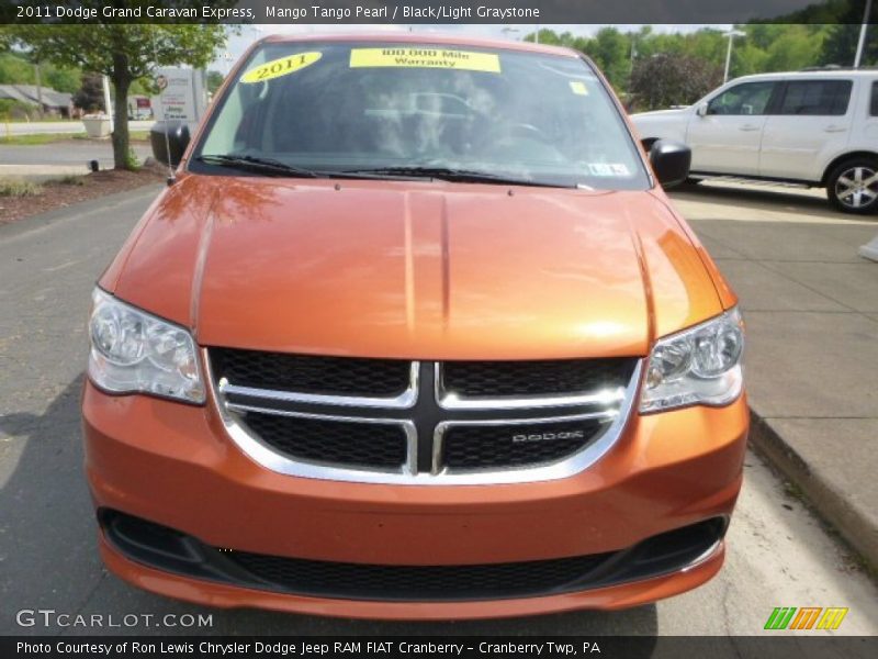 Mango Tango Pearl / Black/Light Graystone 2011 Dodge Grand Caravan Express