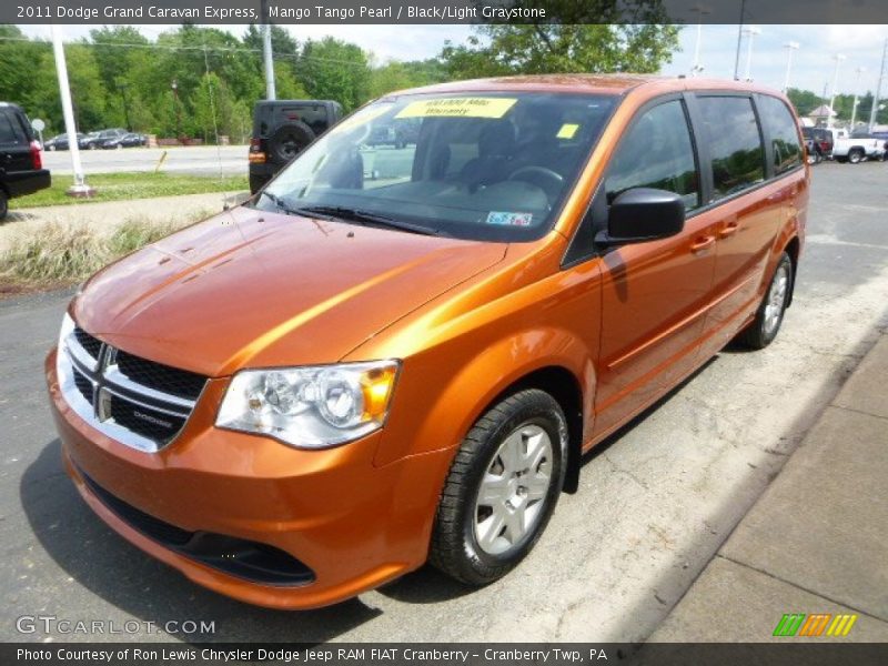 Mango Tango Pearl / Black/Light Graystone 2011 Dodge Grand Caravan Express