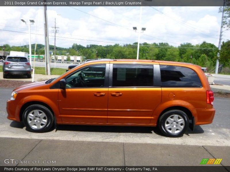 Mango Tango Pearl / Black/Light Graystone 2011 Dodge Grand Caravan Express