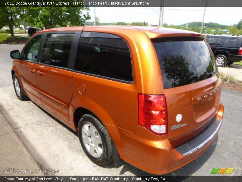 Mango Tango Pearl / Black/Light Graystone 2011 Dodge Grand Caravan Express