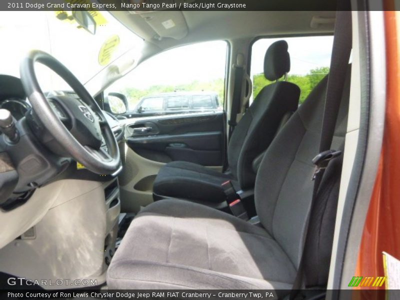 Mango Tango Pearl / Black/Light Graystone 2011 Dodge Grand Caravan Express