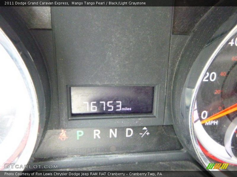 Mango Tango Pearl / Black/Light Graystone 2011 Dodge Grand Caravan Express