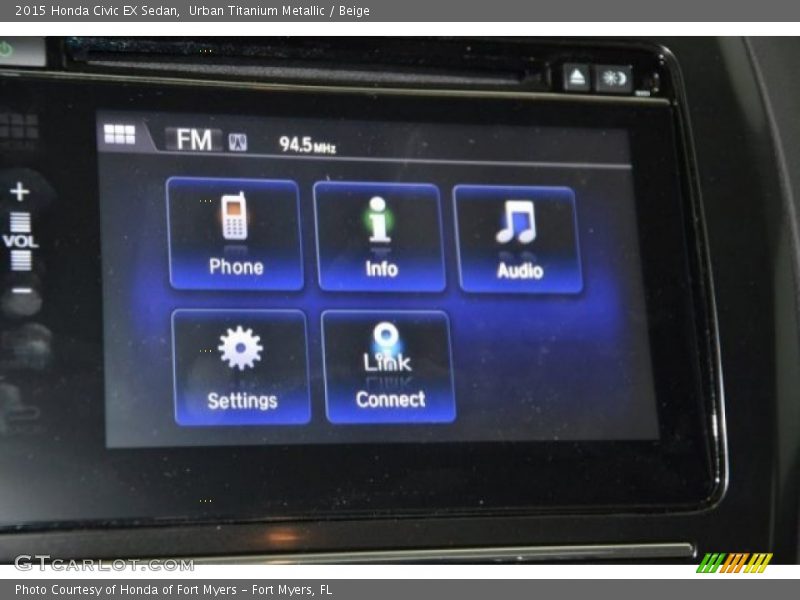 Urban Titanium Metallic / Beige 2015 Honda Civic EX Sedan