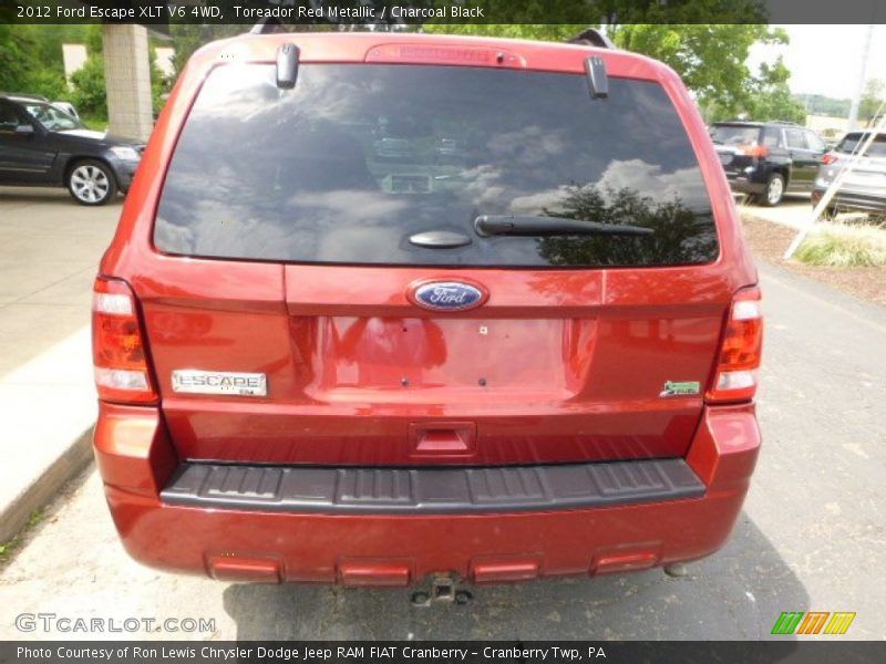Toreador Red Metallic / Charcoal Black 2012 Ford Escape XLT V6 4WD