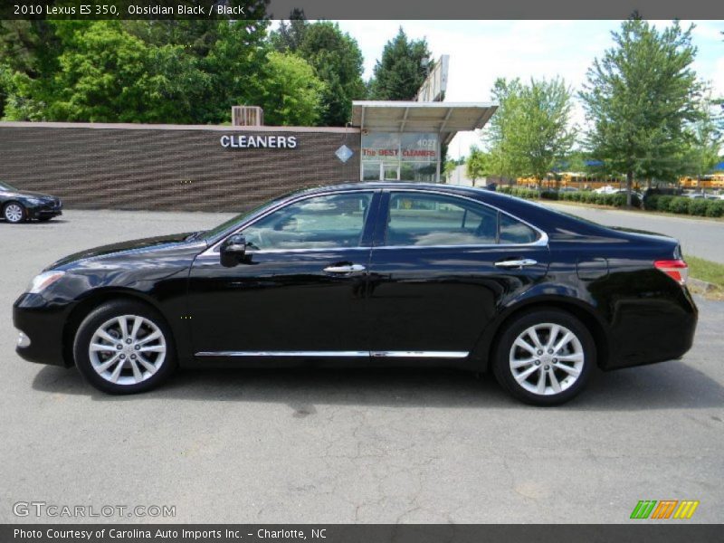 Obsidian Black / Black 2010 Lexus ES 350