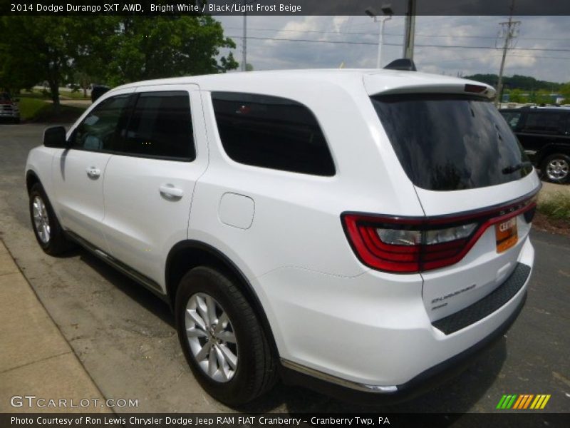 Bright White / Black/Light Frost Beige 2014 Dodge Durango SXT AWD