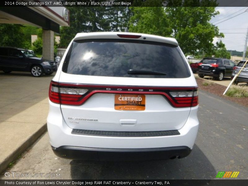 Bright White / Black/Light Frost Beige 2014 Dodge Durango SXT AWD