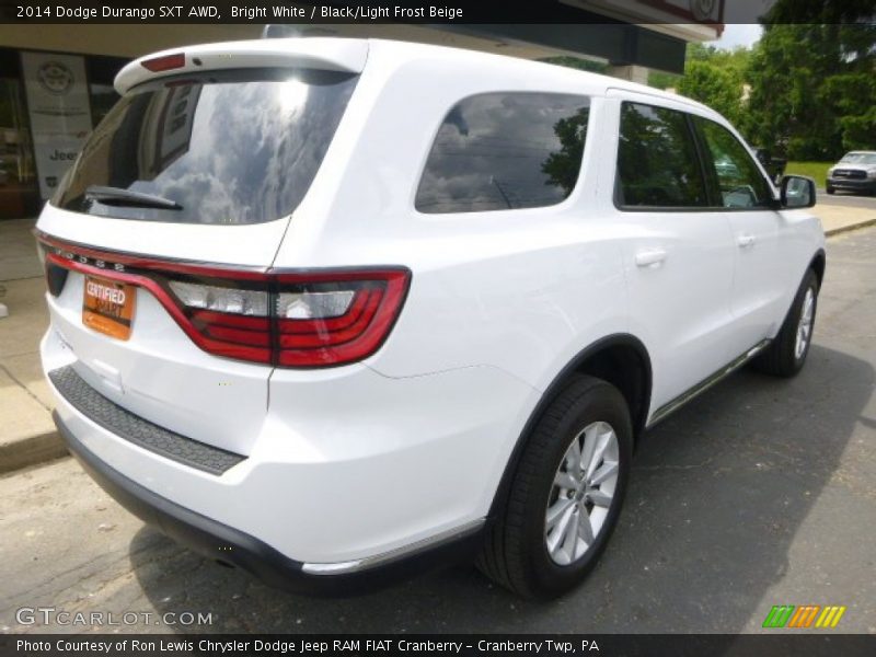 Bright White / Black/Light Frost Beige 2014 Dodge Durango SXT AWD