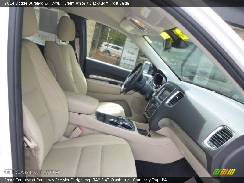 Bright White / Black/Light Frost Beige 2014 Dodge Durango SXT AWD
