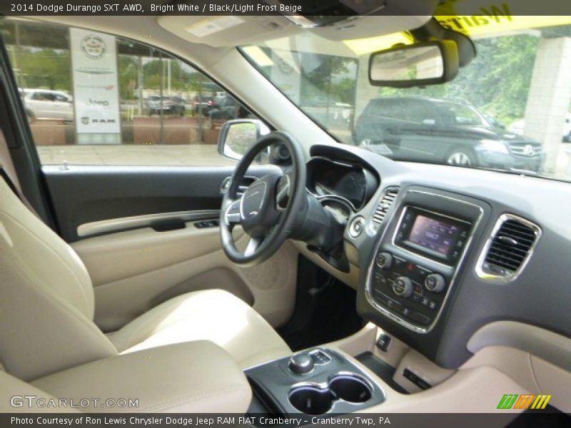 Bright White / Black/Light Frost Beige 2014 Dodge Durango SXT AWD
