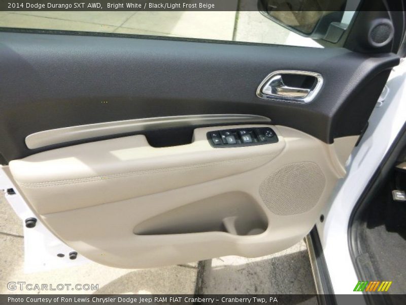 Bright White / Black/Light Frost Beige 2014 Dodge Durango SXT AWD
