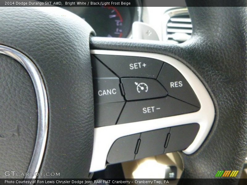 Bright White / Black/Light Frost Beige 2014 Dodge Durango SXT AWD