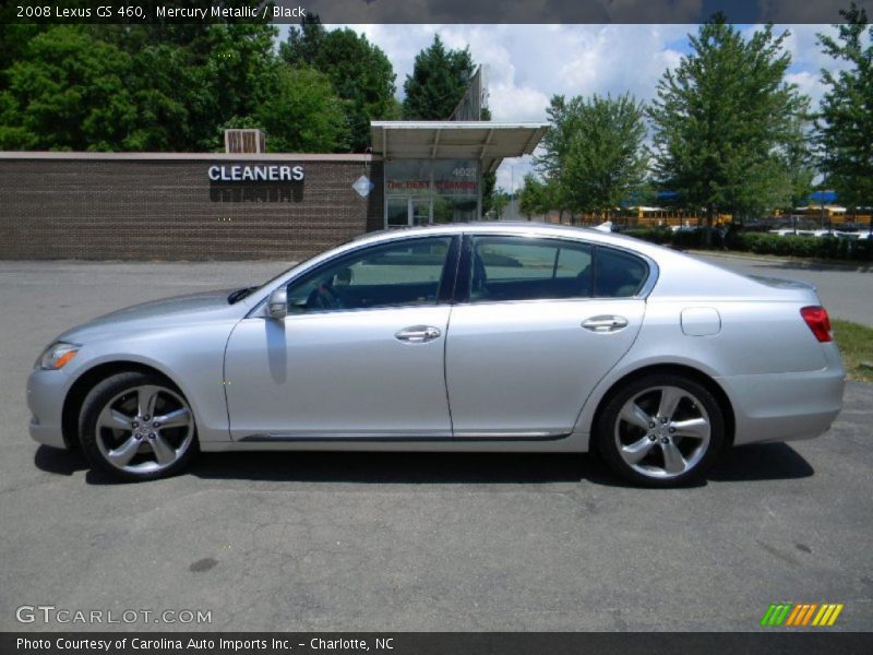 Mercury Metallic / Black 2008 Lexus GS 460