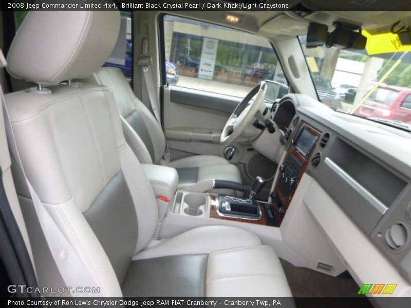 Brilliant Black Crystal Pearl / Dark Khaki/Light Graystone 2008 Jeep Commander Limited 4x4