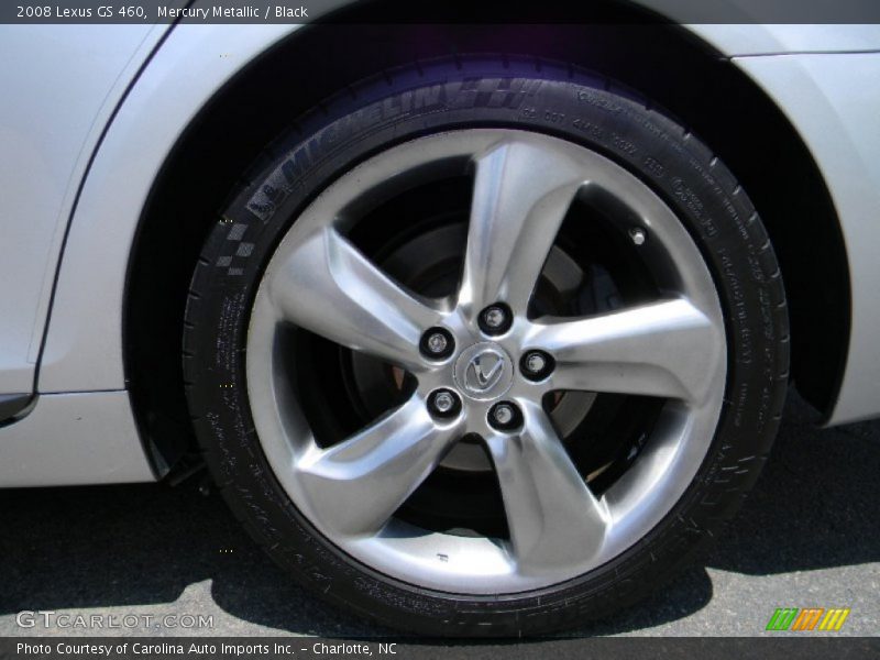 Mercury Metallic / Black 2008 Lexus GS 460
